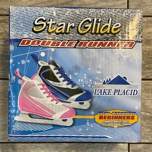 Star glide double blade ice skates.